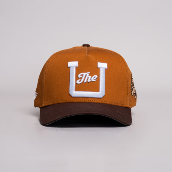 Utah Utes The U Hat Rust and Brown Neutrals Snapback - Front Panel