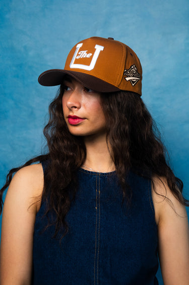 Utah Utes The U Hat Rust and Brown Neutrals Snapback - On Model Lifestyle