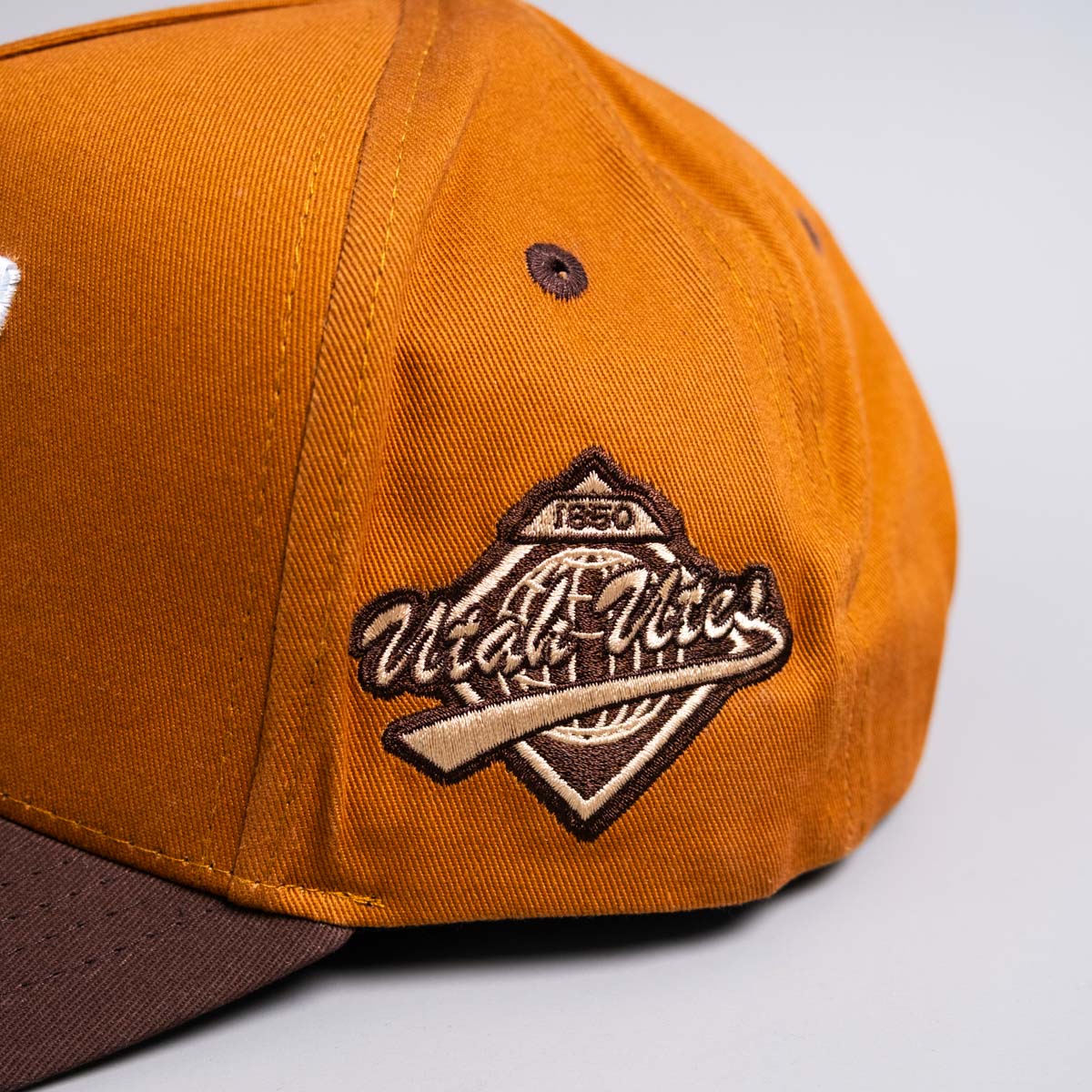 Utah Utes The U Hat Rust and Brown Neutrals Snapback - Side Patch Detail