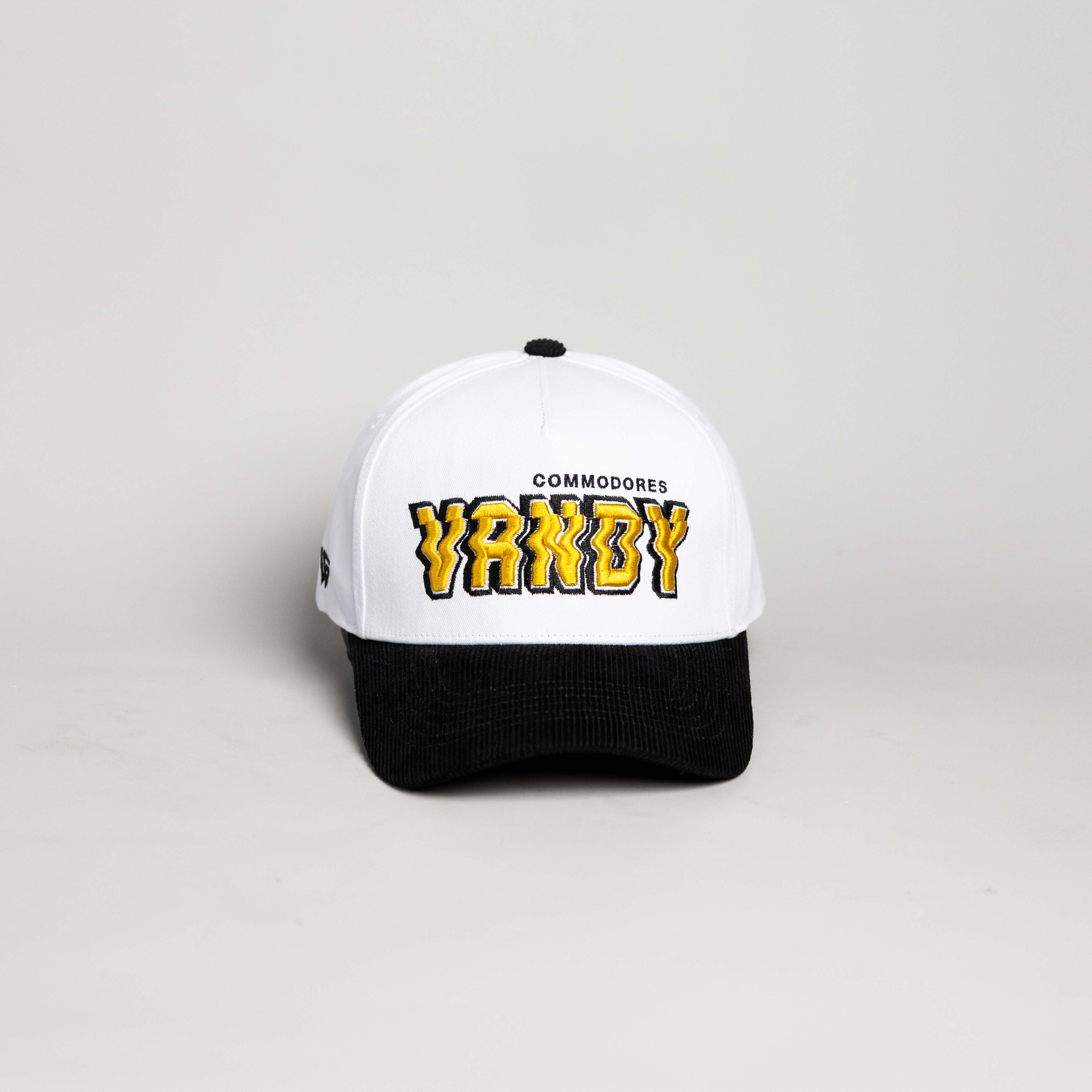 Vanderbilt Commodores Hat White & Black Stadium Pulse - Front Panel