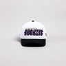 Washington Huskies Hat White & Black Corduroy Stadium Pulse Snapback - Front Panel