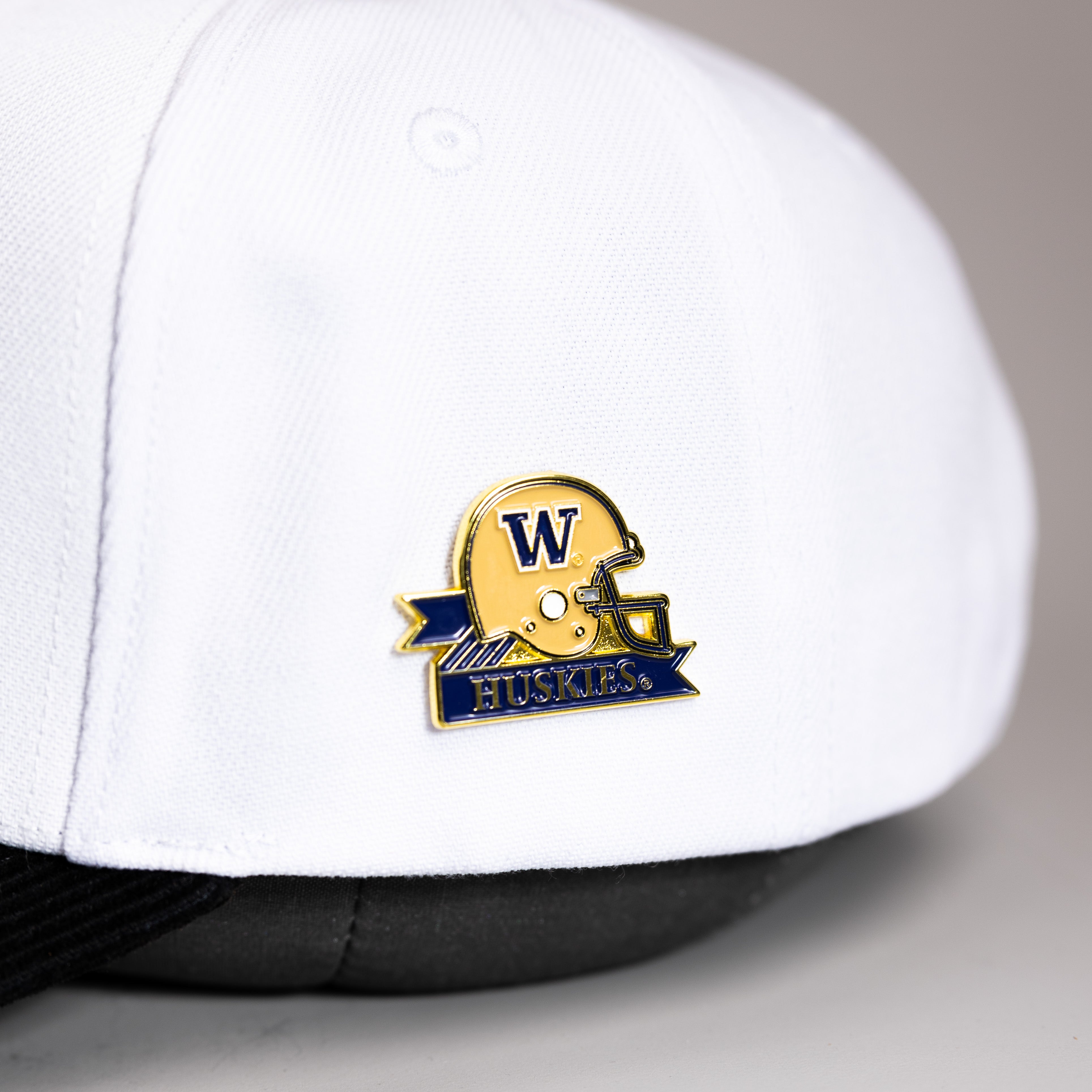 Washington Huskies Helmet Pin Officially Licensed Collectible - On Hat Detail