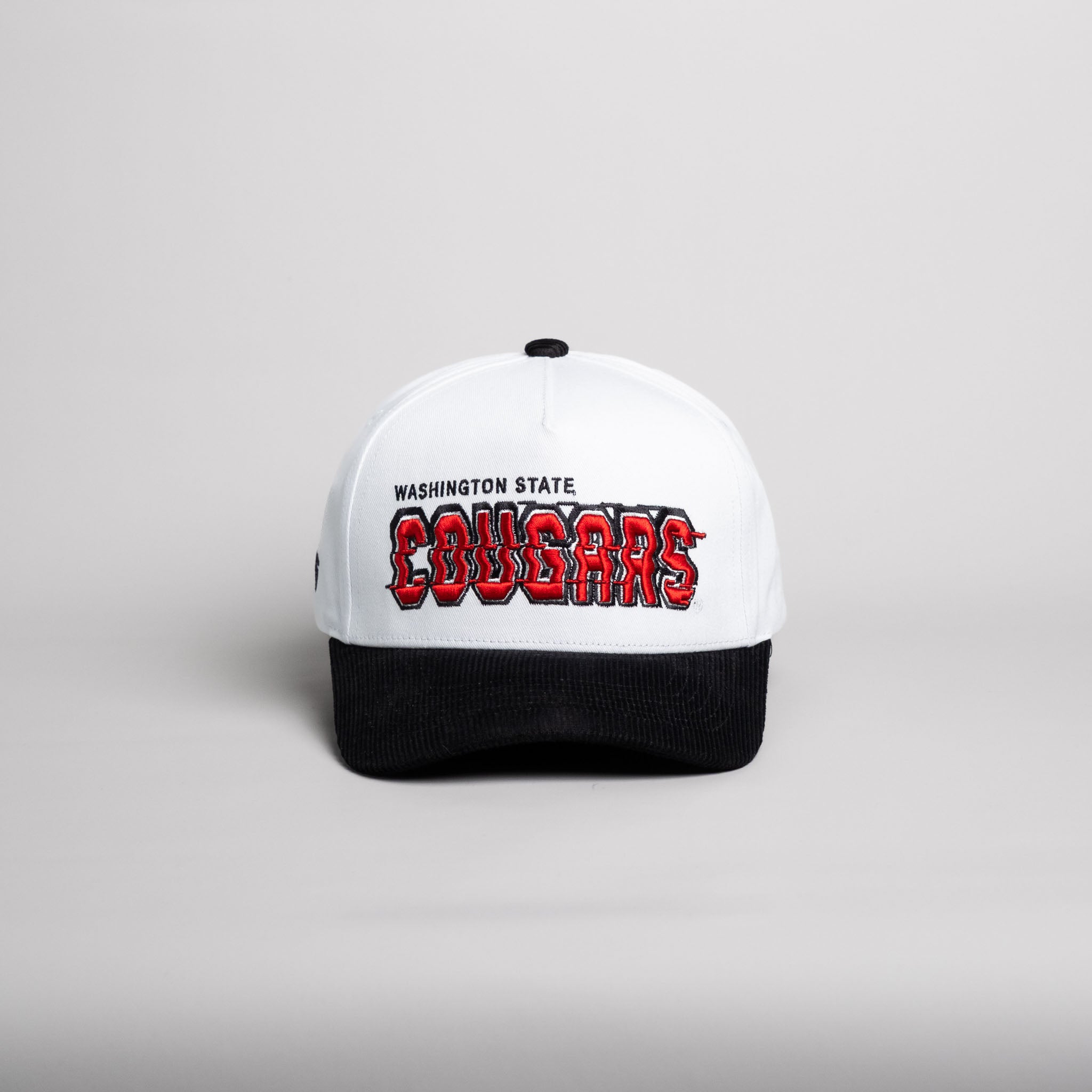 Washington State Cougars Hat White & Black Stadium Pulse - Front Panel