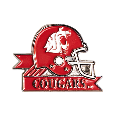 Washington State Cougars Helmet Pin Officially Licensed Collectible - Product Front
