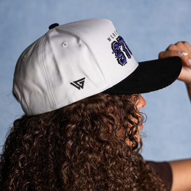 Weber State Wildcats Hat White & Black Stadium Pulse - On Model Lifestyle B