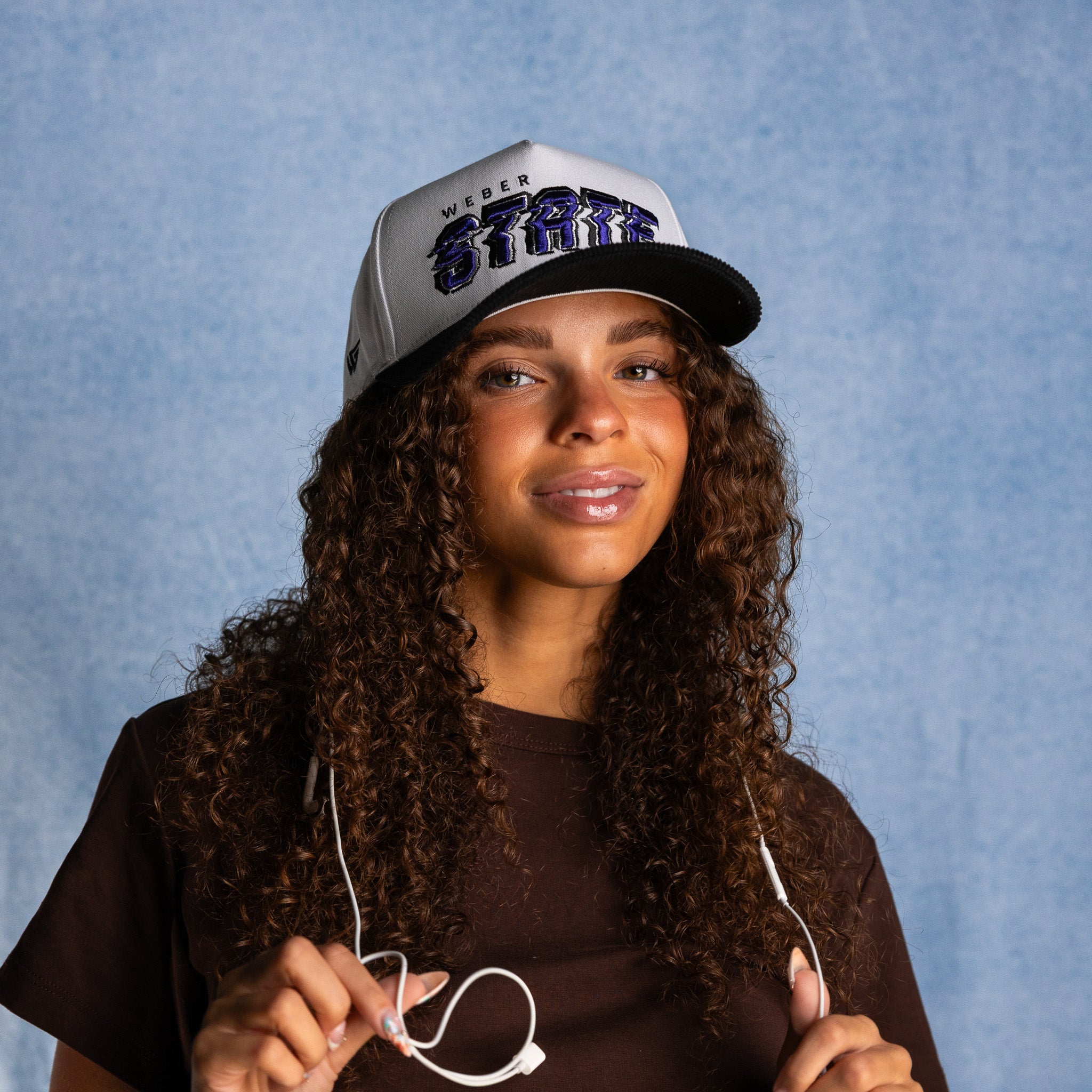 Weber State Wildcats Hat White & Black Stadium Pulse - On Model Lifestyle C