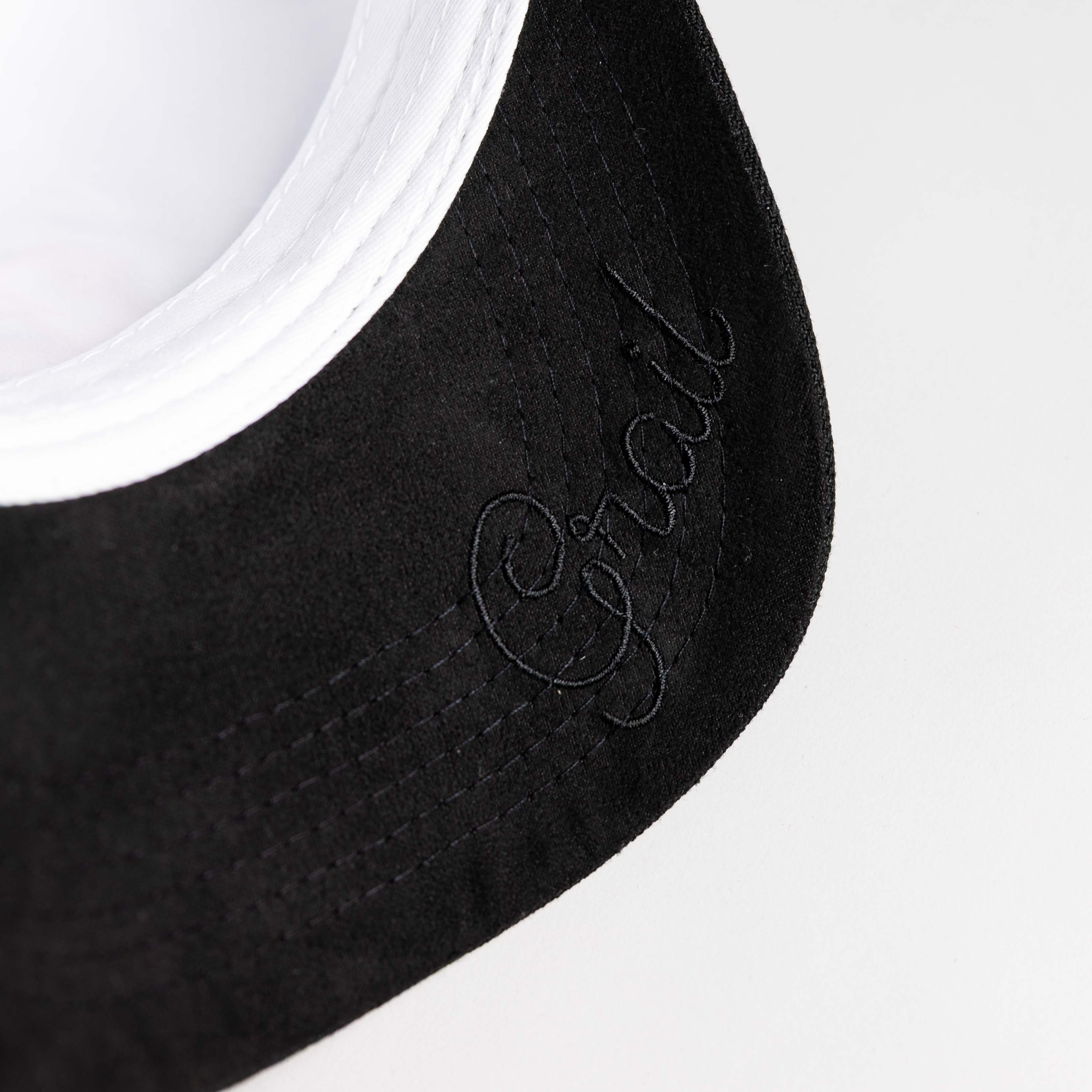 Wisconsin Badgers Hat White & Black Color Splash Snapback - Underbrim Detail
