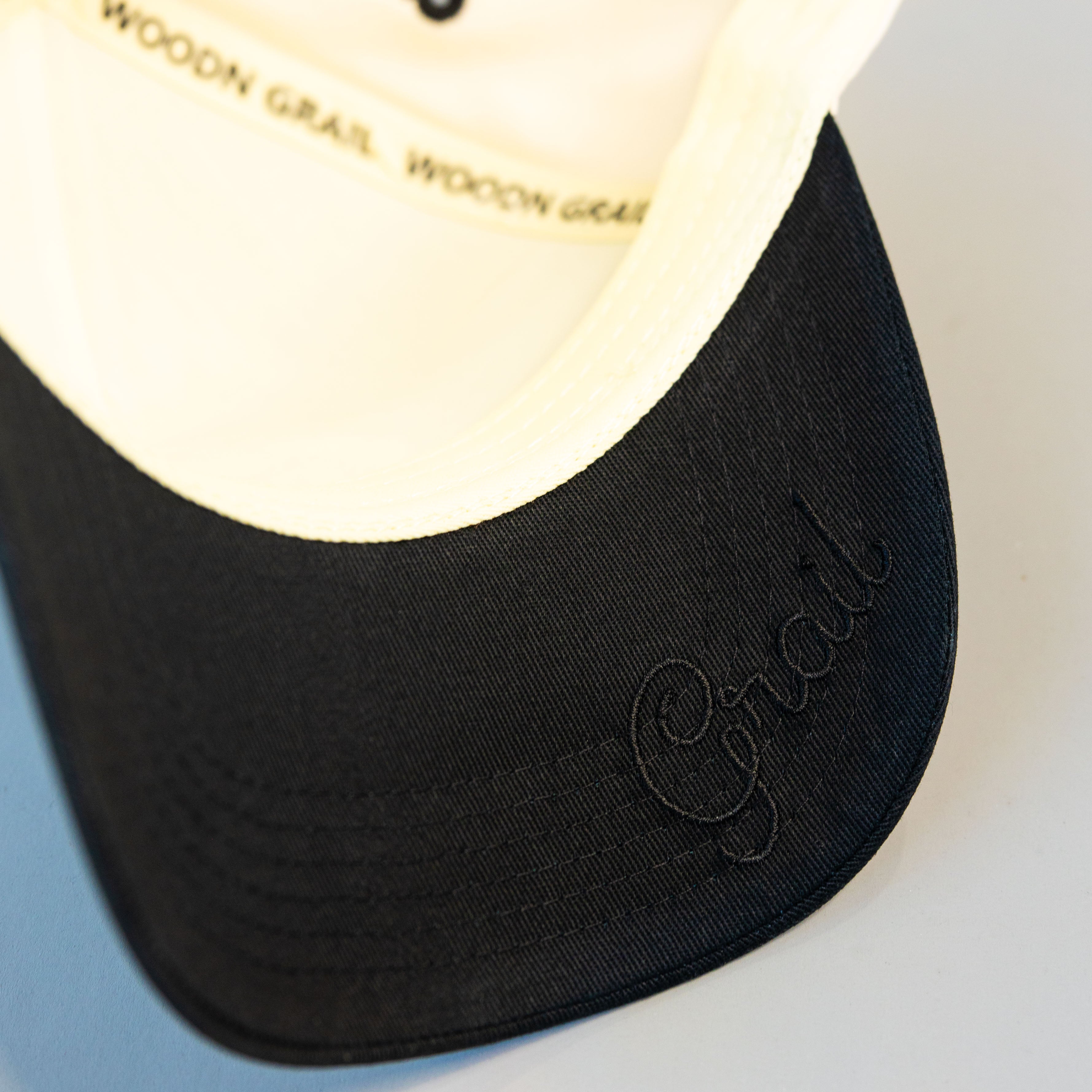 Woodn Grail Headlines Snapback - Black Brim Underbrim Detail