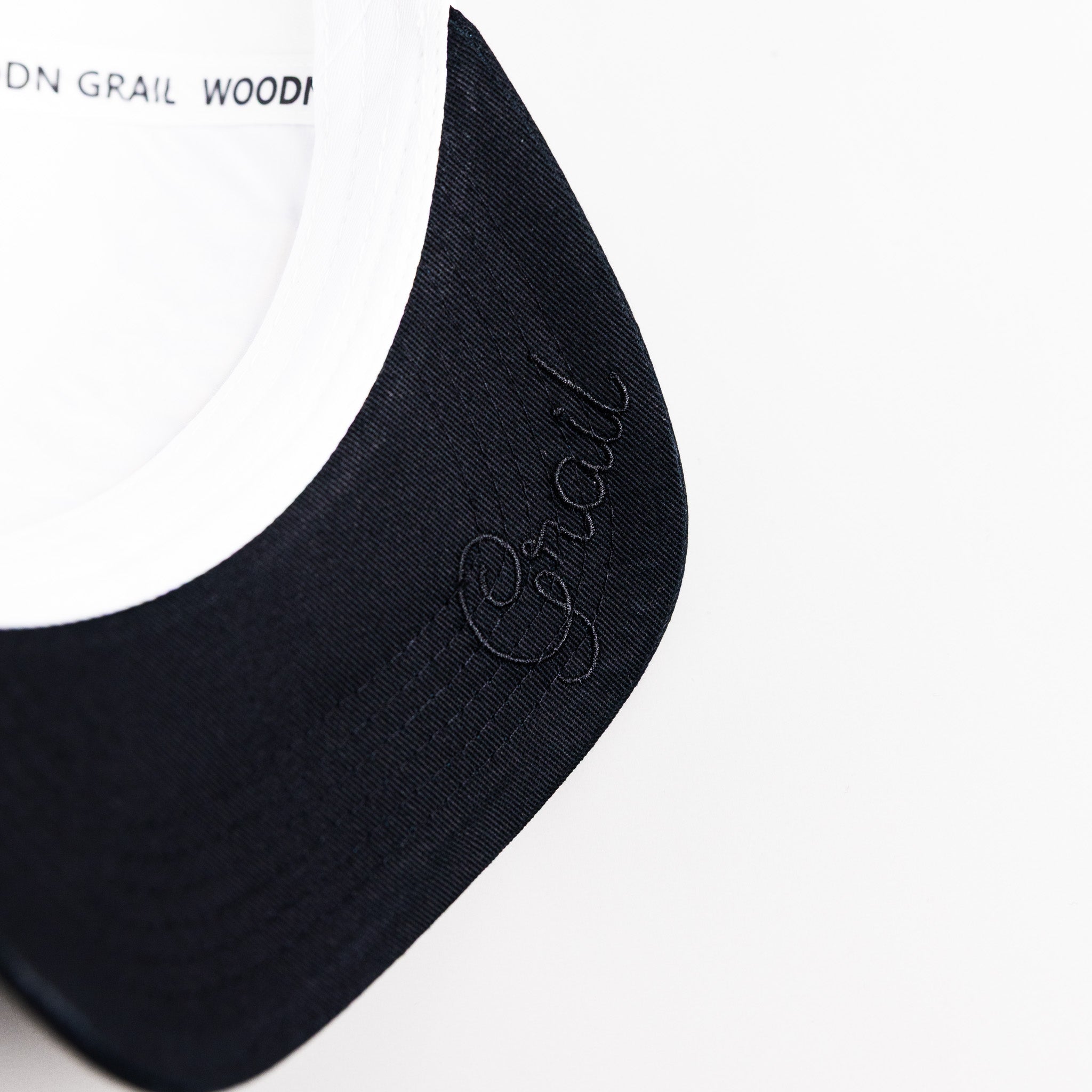 Woodn Grail Stadium Pulse Snapback - Black Corduroy Underbrim Detail
