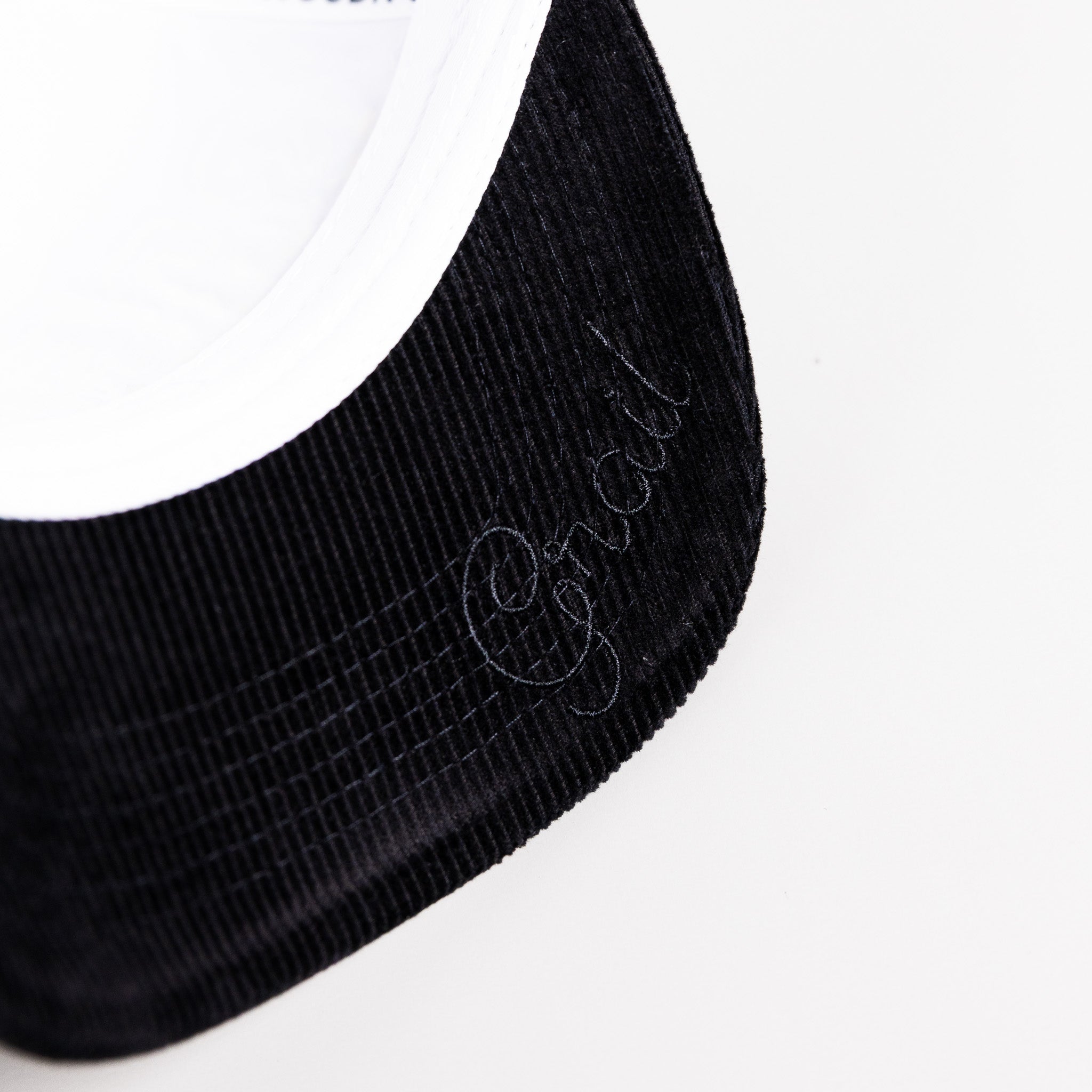 Woodn Grail Stadium Pulse Snapback - Black Corduroy Underbrim Detail